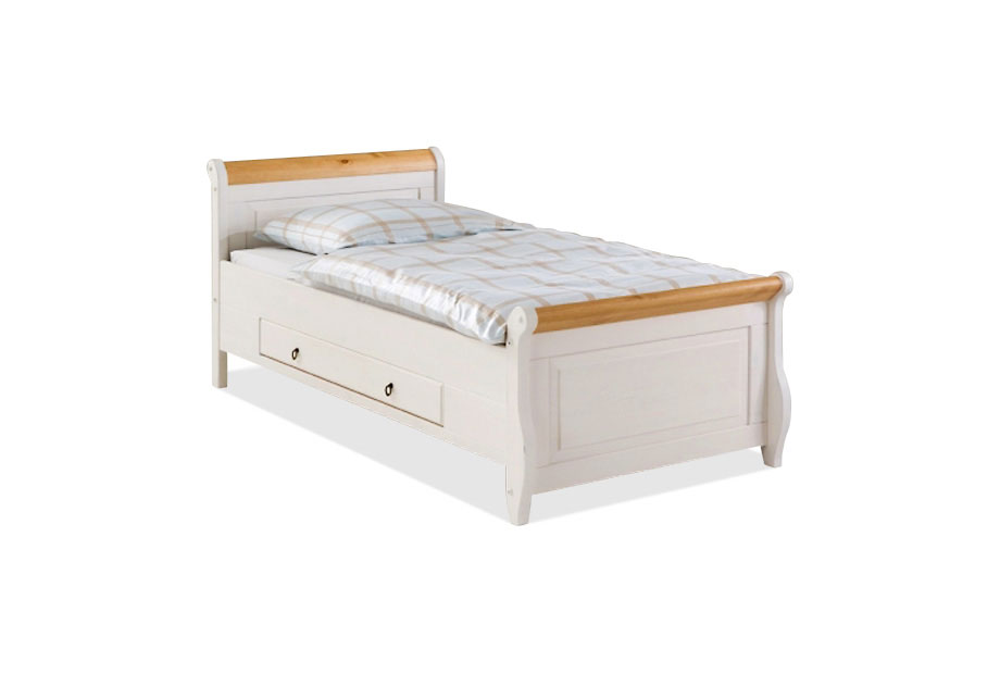 Односпальная деревянная кровать массив