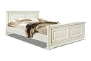 Кровать "Верди Люкс" (высокое изножье); с основанием, без матраса; (1600x2000); слоновая кость с золочением