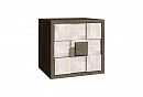 Модуль для стеллажей открытых 1-но дв. &quot;Cube Design&quot; фасад "шашки" серый дуб + белёный дуб 1