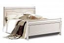 Кровать "Лика" (высокое изножье); без основания, без матраса; (1200x2000); белая эмаль; LG0505Р (гр. кожи 1)