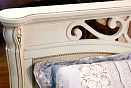 Кровать "Алези" (высокое изножье); с основанием, без матраса; *П 1.350.1.60; (1600x2000); слоновая кость с золочением
