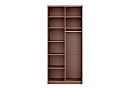 Шкаф для одежды 2-х дверный &quot;Меридиан&quot; (комбинированный)  к-шоколадный дуб, ф-дымчатая роза 3