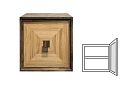 Модуль настенный &quot;Cube Design&quot; 1 фасад "косынка" (шпон) графит + бейц-масло 1