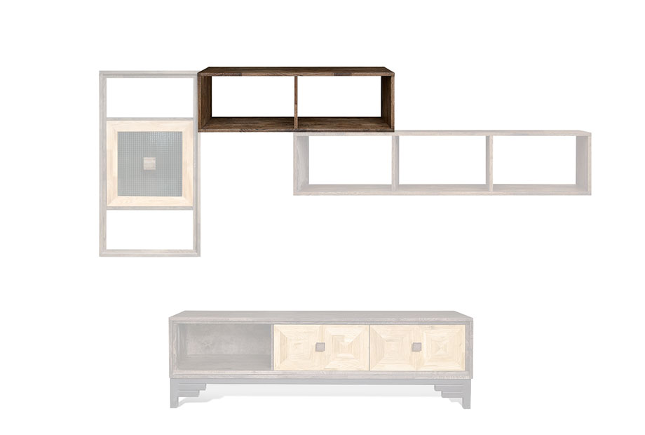 Полка настенная "Cube Design" 2; графит