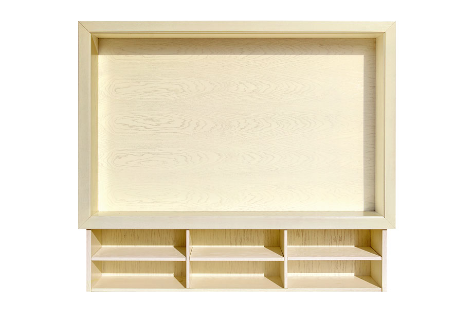 Секция верхняя в раме на ТВ тумбу "Франческа"; античный айвори