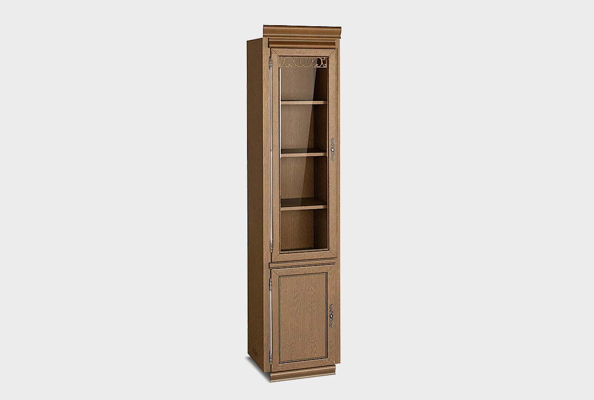 Шкаф 1-но дверный со стеклом "Тэфи" (левый)