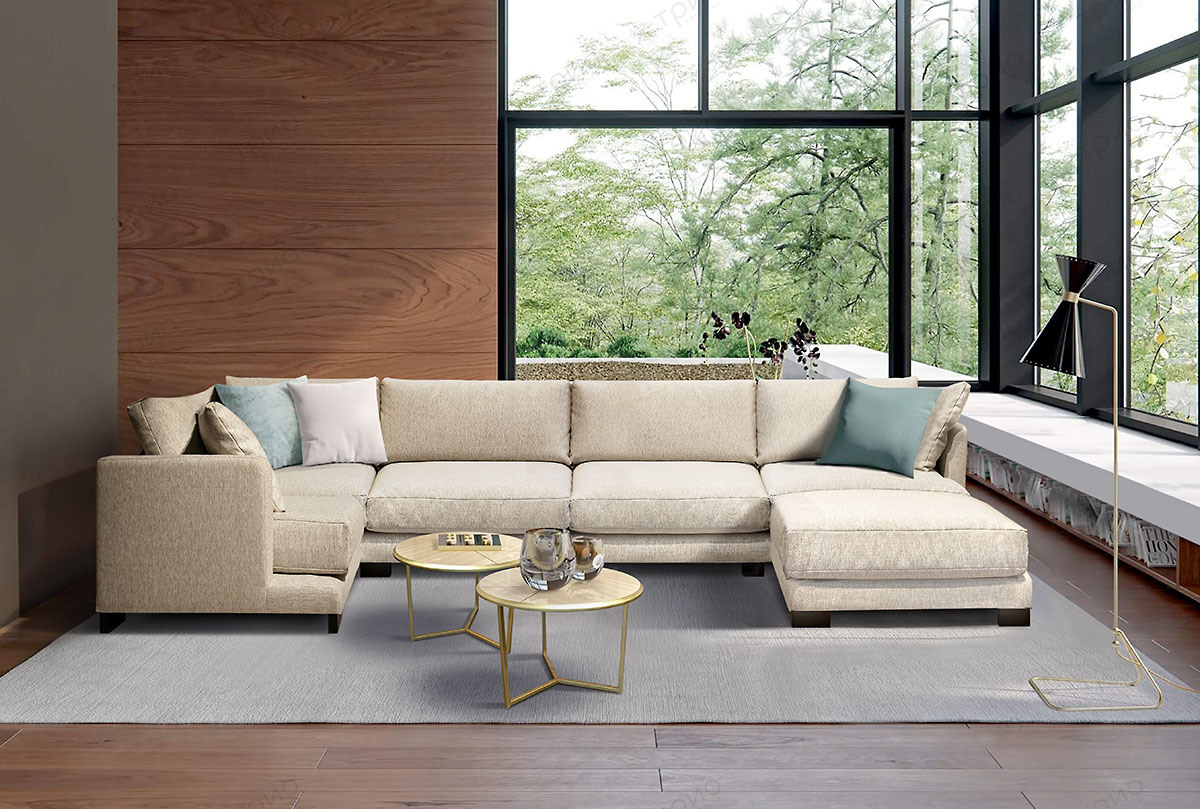 "Леформ" диван угловой с пуфом