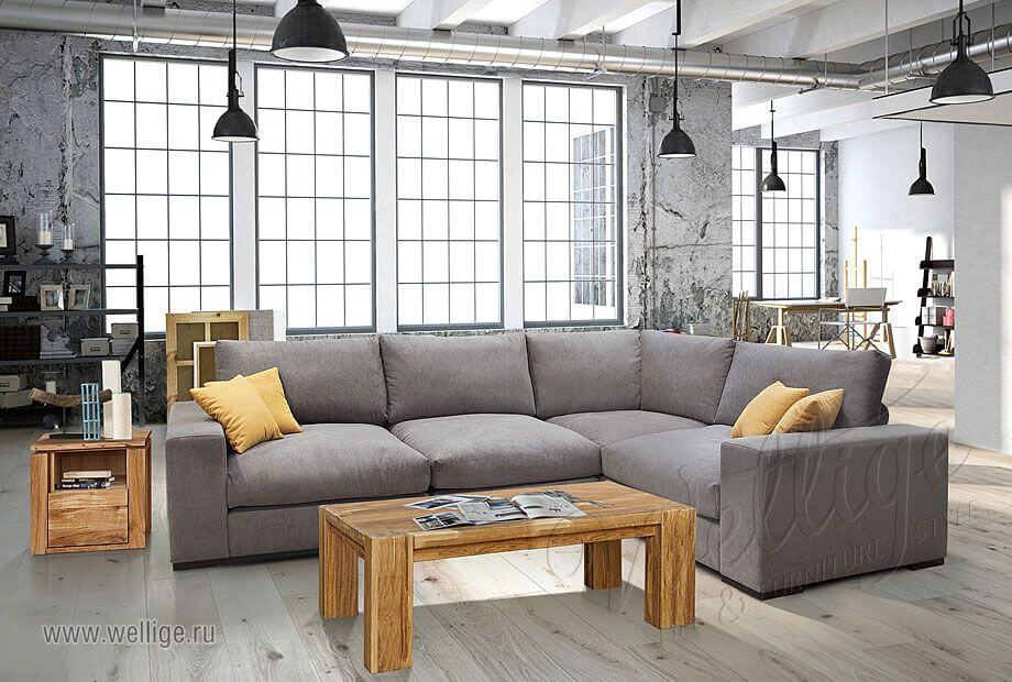 Угловой диван в стиле лофт: солидная деталь вашего интерьера