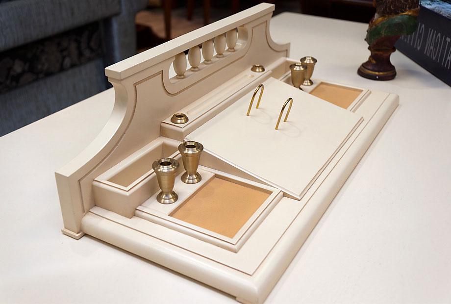 Прибор письменный "Престиж"; ГМ 5998 (5498); крем с патиной