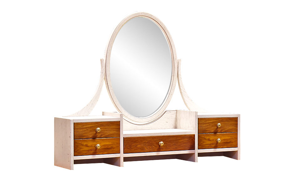 Зеркало для стола туалетного "Шамбор"; р-слон.кость, в-медовый; патина, без затирания, без шкантов, червоточина