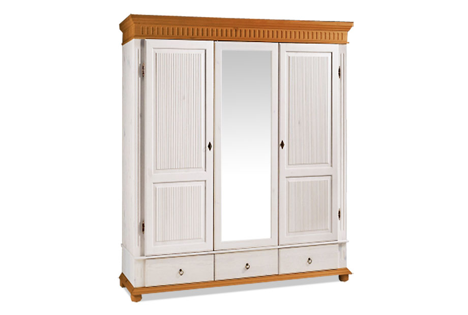 Шкаф "Хельсинки-3-SP-GT-М"; белый воск