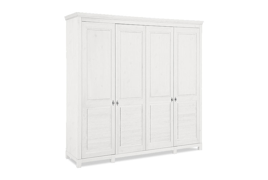 Шкаф для одежды 4-х дв. "Рауна" 40; белый воск