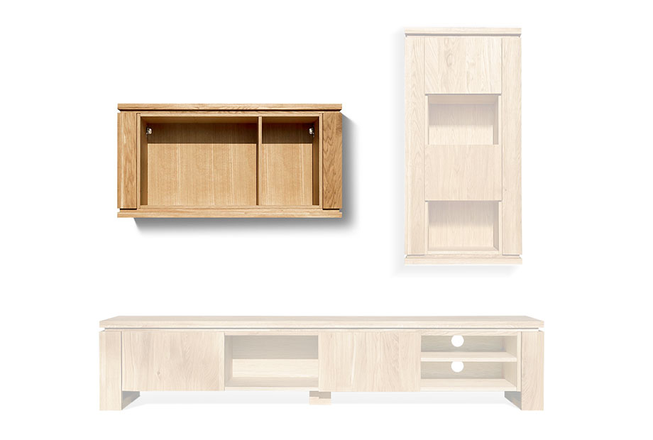 Полка настенная открытая "Берген" 117; бейц-масло, графит