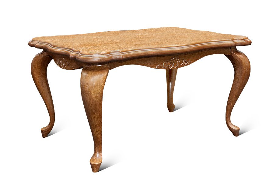 Стол журнальный "Грация"; альба с серебряной патиной