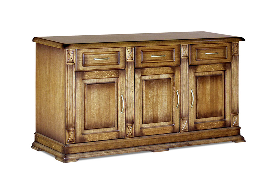 Тумба 3-х дверная "Верди Люкс 3"; дуб рустикаль с патиной