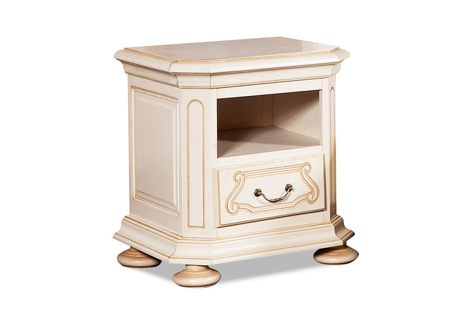 Тумба прикроватная "Босфор"; Люкс; ГМ 6234Р; слоновая кость с патиной