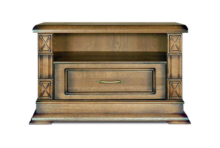 Тумба под ТВ "Верди Люкс ТВ1"; дуб рустикаль с патиной