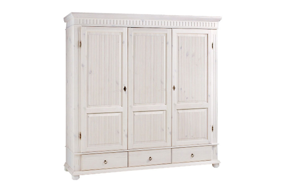 Шкаф "Хельсинки-3-GT-М"; белый воск