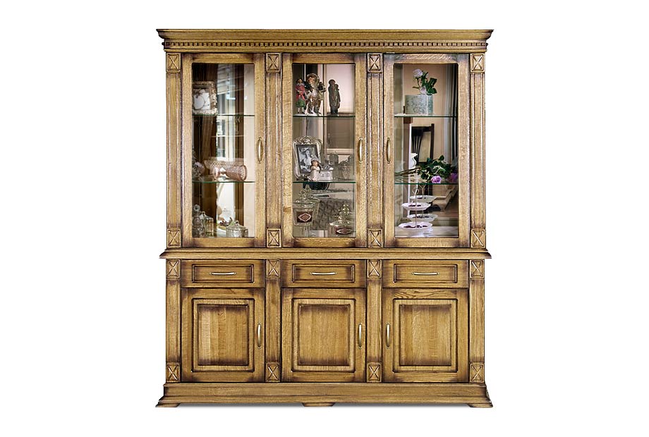 Шкаф комбинированный "Верди Люкс 3з"; черешня