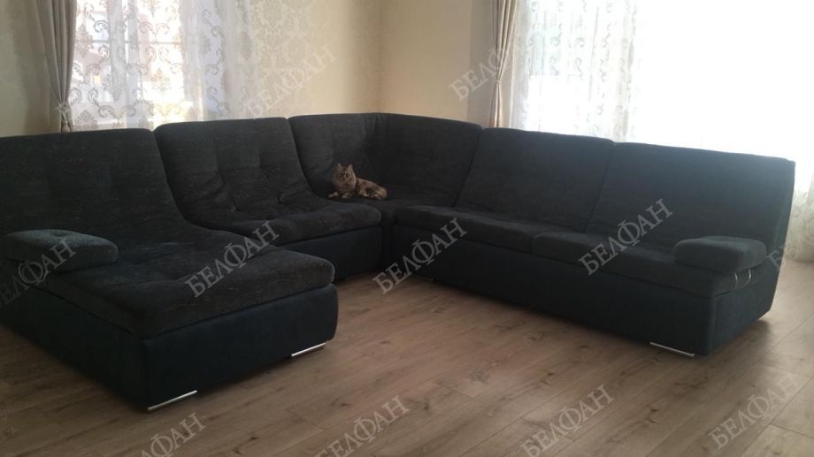 "Милфорд" диван угловой с оттоманкой. Фотографии клиентов. 2