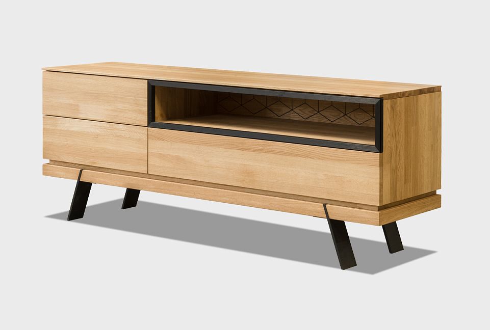 Тумба под ТВ "Etna" 160 (с нишей); без декора; дуб натуральный