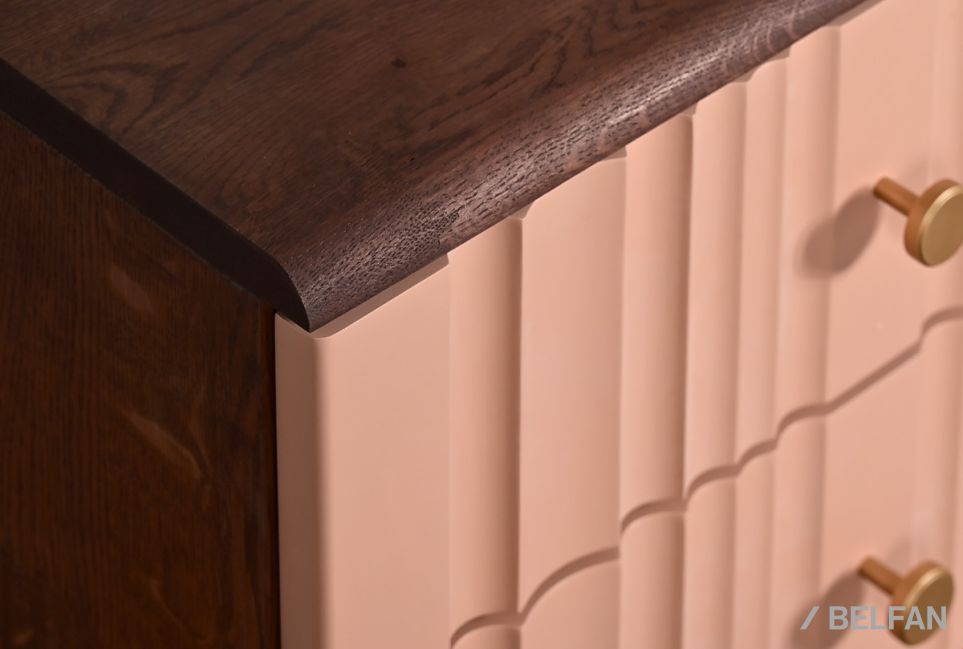 Тумба прикроватная "Меридиан" массив дуба, МДФ 7