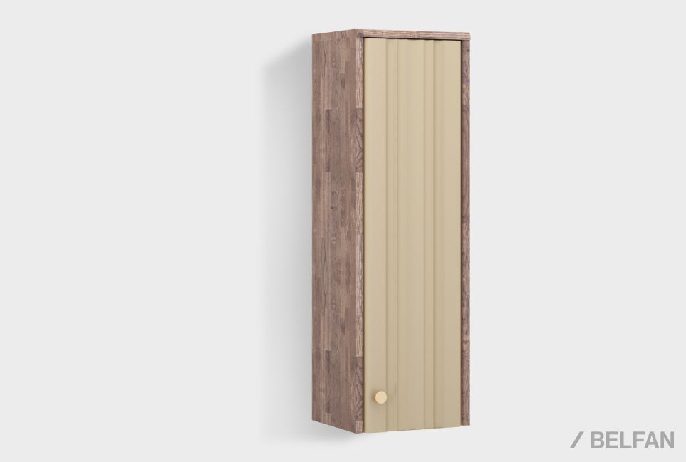 Шкаф настенный "Меридиан" (правый) массив дуба, МДФ 1