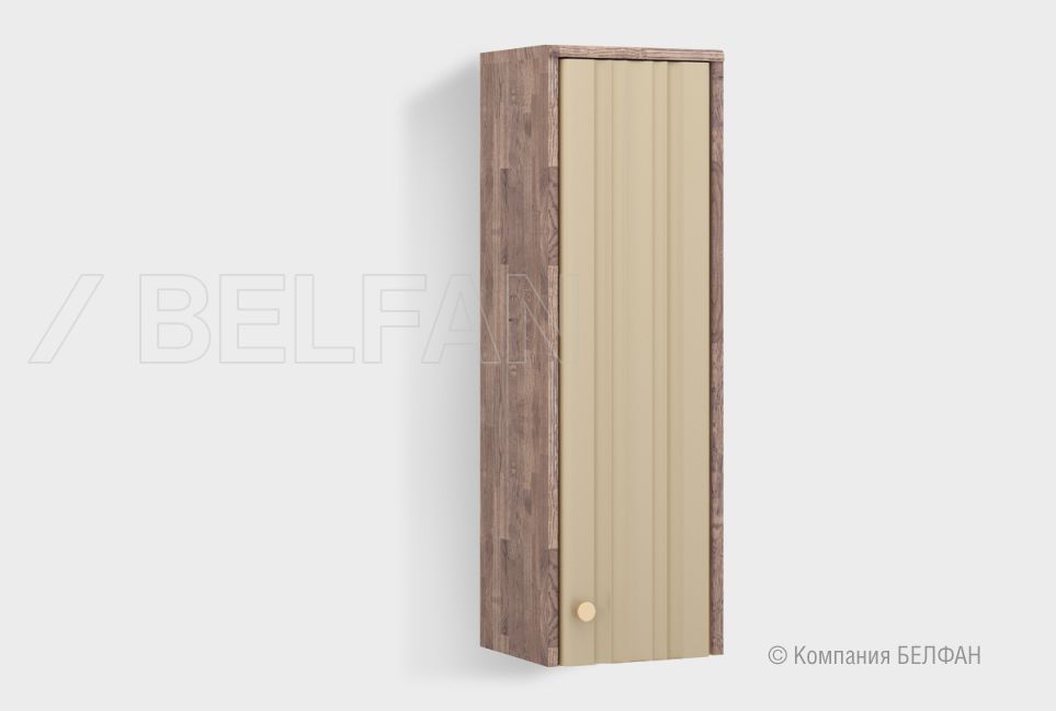 Шкаф настенный "Меридиан" (правый) массив дуба, МДФ 1