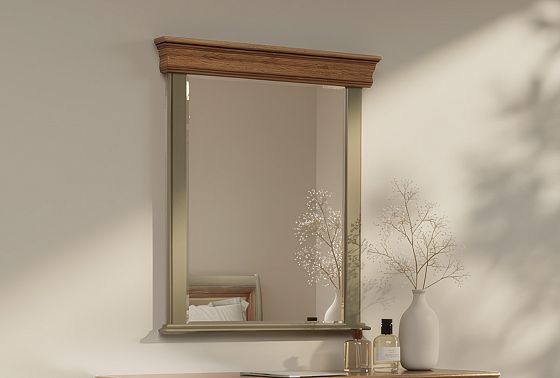 Зеркало "Оливия" массив и шпон ольхи 5