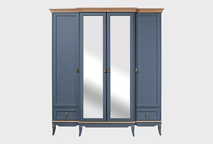 Шкаф для одежды 4-х дв. "Стюарт" (с зеркалом)