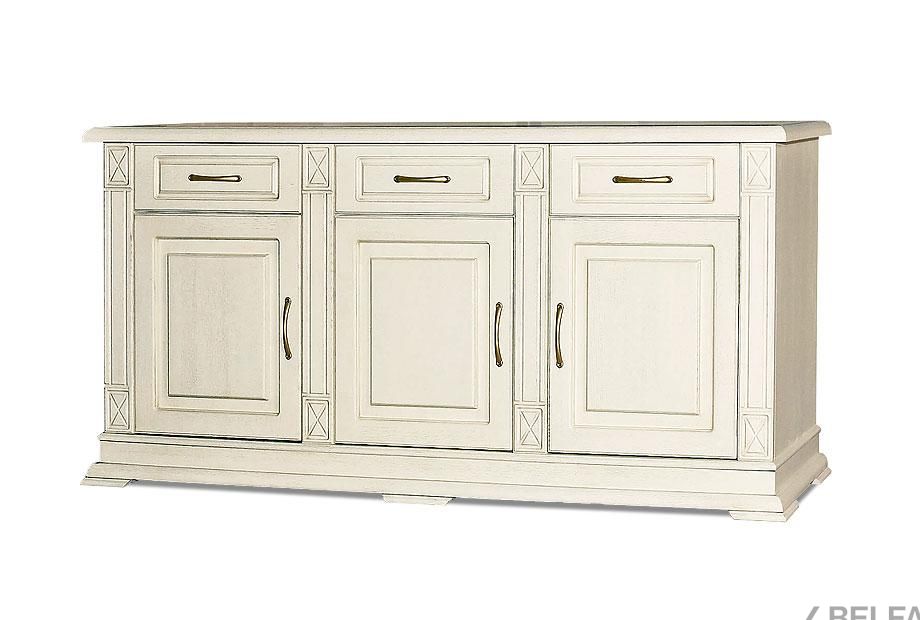 Тумба 3-х дверная "Верди Люкс 3" массив и шпон дуба 1