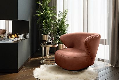 "Kamila" кресло; нераскл.; 12; хром; Bubble 05 Flamingo (32933) (гр. 2/БК)