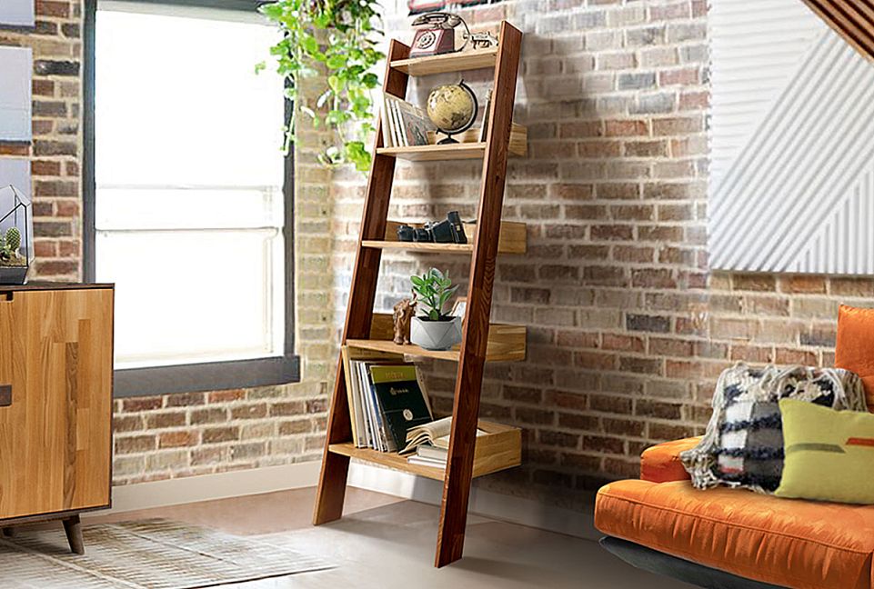 Стеллаж "Irving Design"; графит, бейц-масло