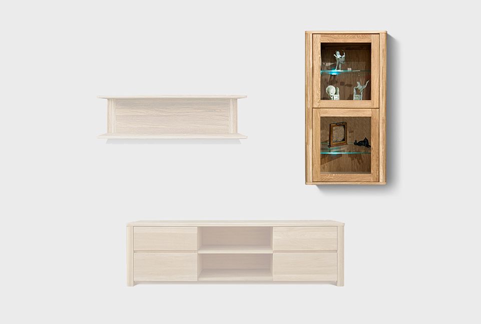 Шкаф навесной 1-но секц. вертикальный "Норд" (правый); бейц-масло