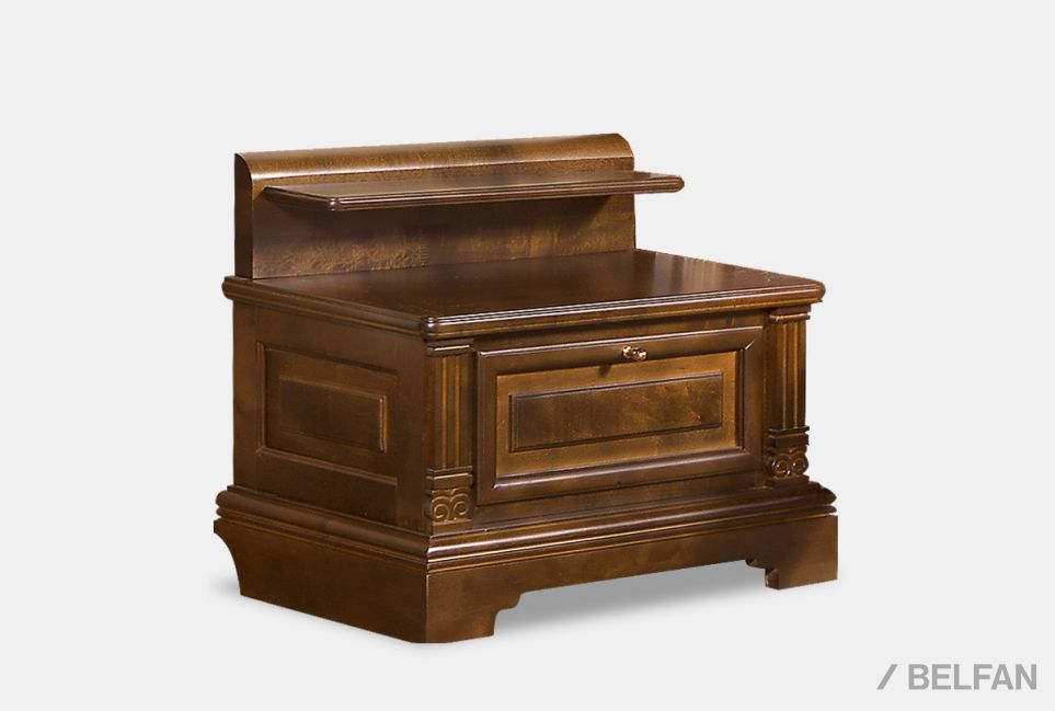 Тумба прикроватная "Престиж" массив и шпон берёзы 1