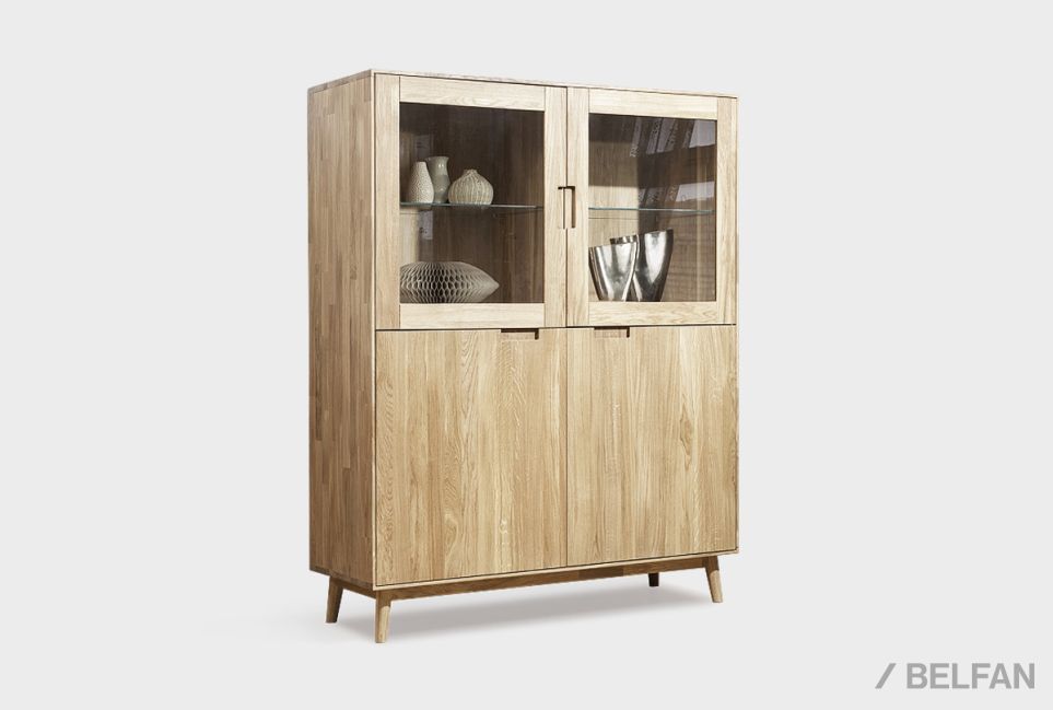 Тумба 2-х секционная "Ирвинг" (высокая) массив дуба 1