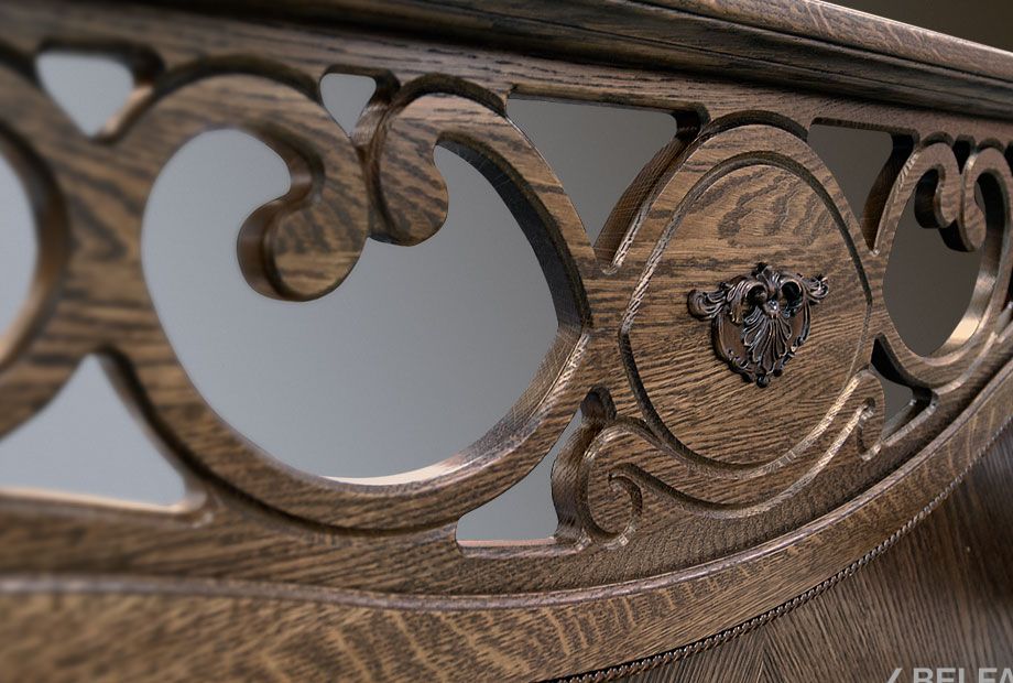 Кровать "Алези" (высокое изножье) массив и шпон дуба 2