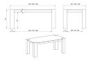 Стол обеденный "Берген" П-03 (сечение опор 150х150); нераскл.; 2000x1000; графит
