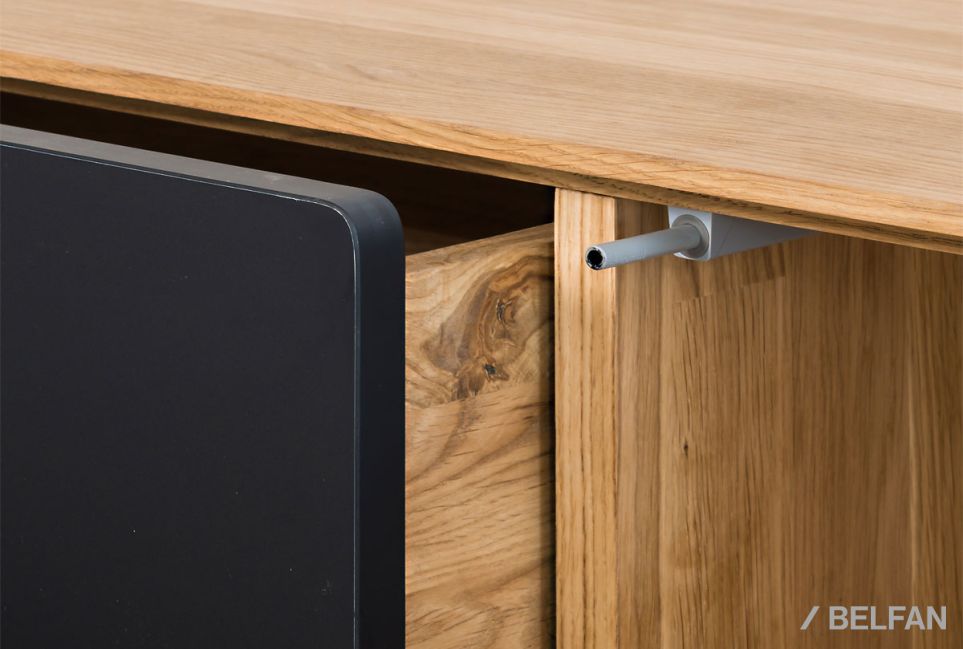 Тумба "Норман" 3 с нишей (левая) массив дуба, МДФ, металл 5