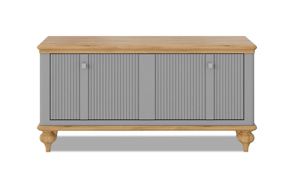 Тумба для обуви "Рандеву" 10; серый 7042+антик 24