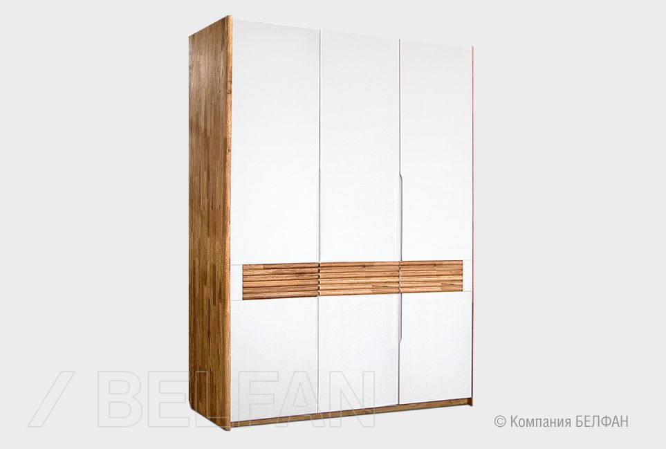 Шкаф для одежды 3-х дверный "Wallstreet" массив дуба, МДФ 2