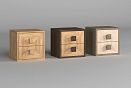 Модуль для стеллажей открытых &quot;Cube Design&quot; (с ящиками) 2 ящика серый дуб + белёный дуб 2