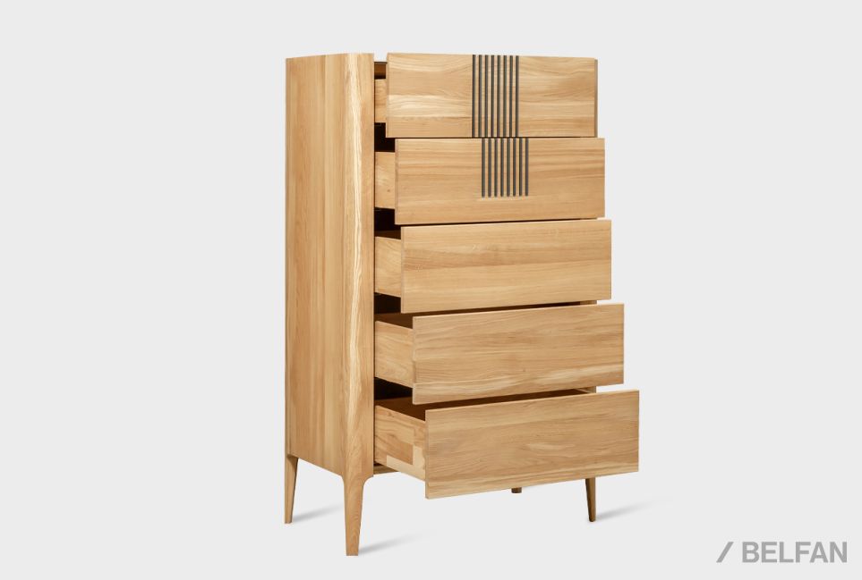 Комод "Бергамо" 5 (высокий) массив дуба 4