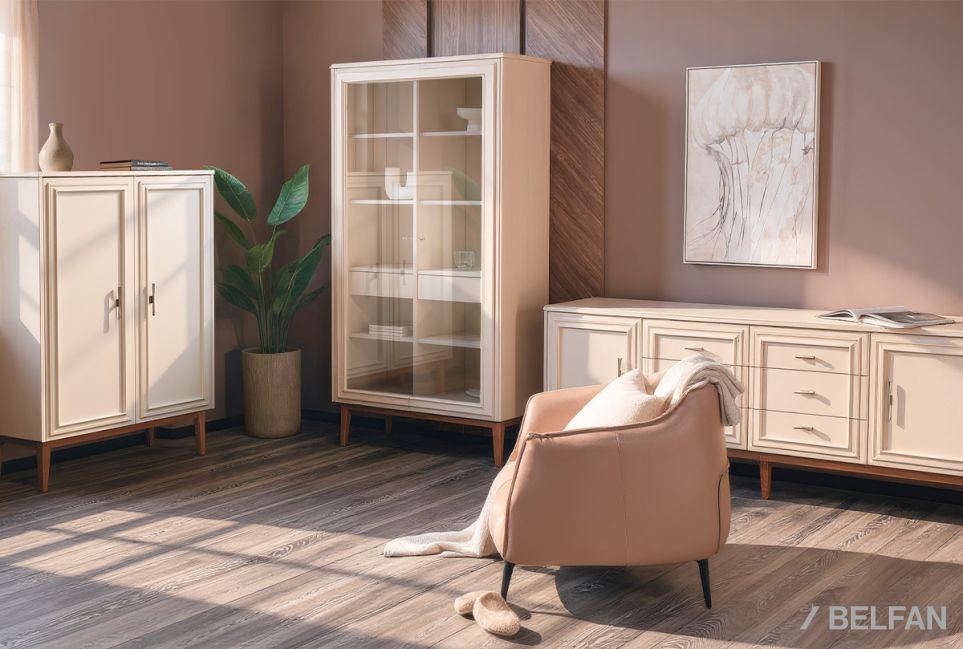 Тумба "Сакраменто" 4 (с ящиками) массив и шпон дуба, МДФ 12