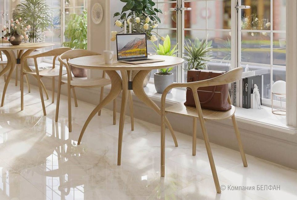 Стул "Лугано" с подлокотниками массив берёзы 4