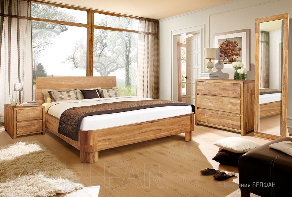 Кровать "Норд" массив дуба 10
