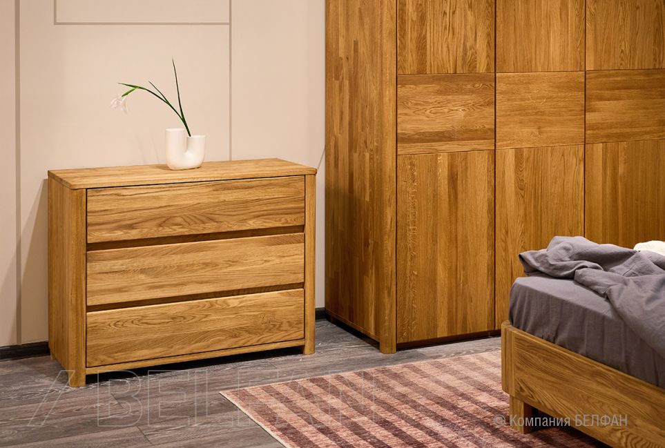 Шкаф для одежды 3-х дверный "Норд" массив дуба 6