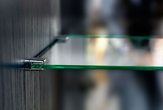 Тумба высокая "Сакраменто" (стекло) массив и шпон дуба, МДФ 11