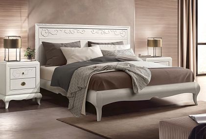 Кровать "Соната" с декором (низкое изножье)