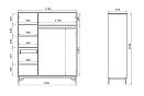 Шкаф для одежды 3-х дв. &quot;Cube Design&quot;  графит + бейц-масло 2